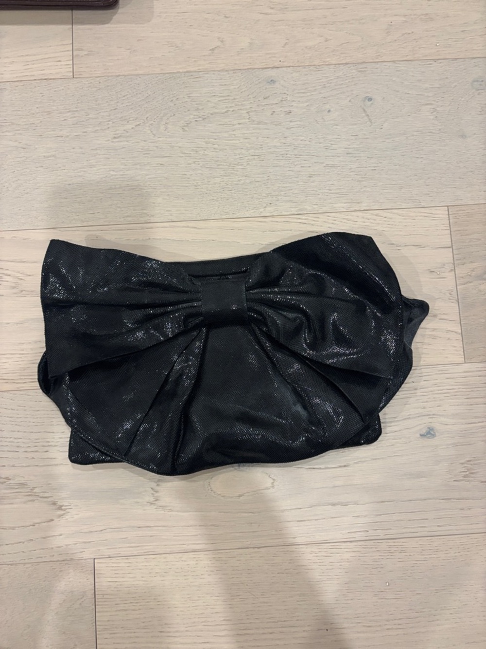 NWOT stickers on. Red Valentino Black Bow Accent Clutch Bag